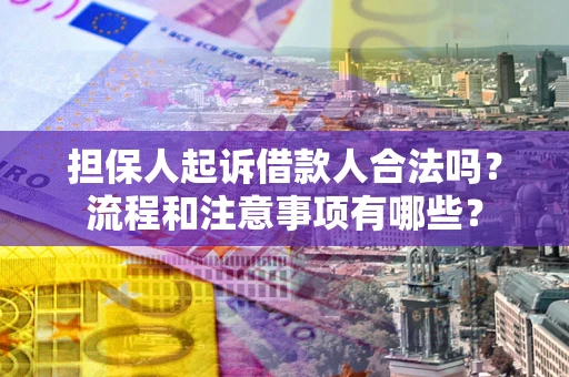 北京担保人起诉借款人合法吗？流程和注意事项有哪些？
