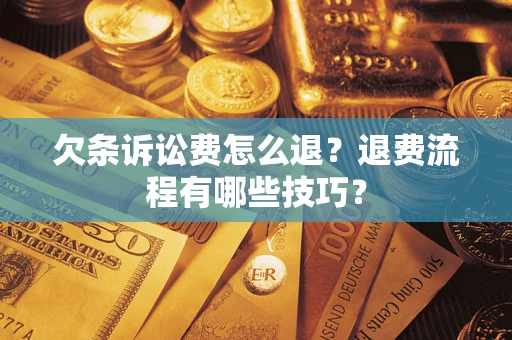 北京欠条诉讼费怎么退？退费流程有哪些技巧？